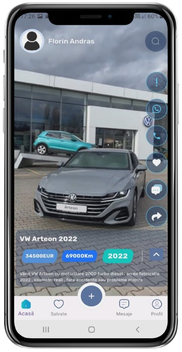 anunturi volkswagen in aplicatia woxcars
